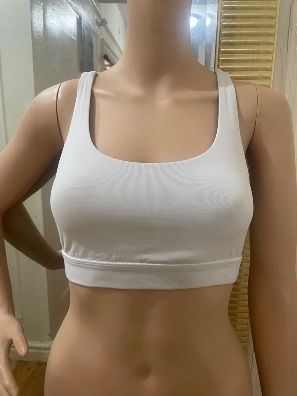 Lululemon athletic Women's Gray and cream Sports Bra